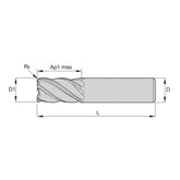 Solid Carbide End Mills • VariMill II • Series 577C • Square End • Center Cutting • 5 Flute • Metric Weldon - Big-tools Industrial Supply Tools for Metal Cutting